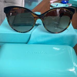 Tiffany & Co Sunglasses with case, pouch, wipe.